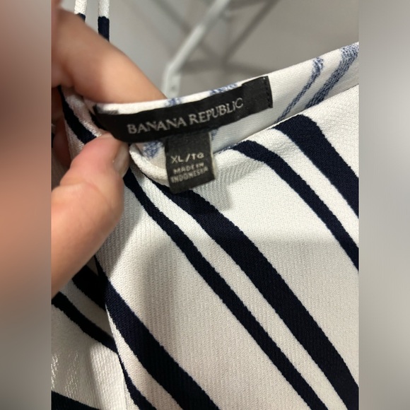 Striped one shoulder banana republic shirt - Picture 2 of 2